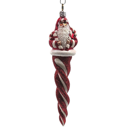 Patricia Breen Santa Sopel Red White Candy Cane Spiral Christmas Tree Ornament