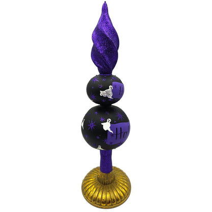 Patricia Breen Happy Halloween Purple Black Ghost Finial Tree Topper 9700AUC