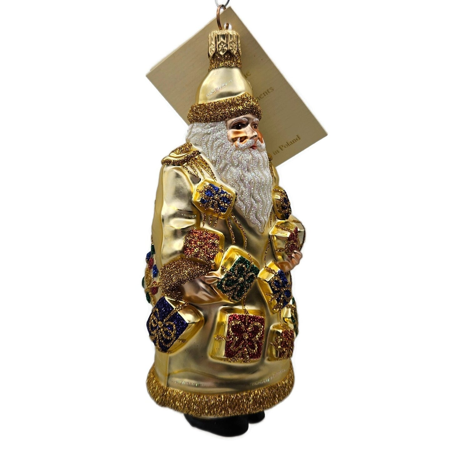 Patricia Breen Portobello Road Santa Gold Gifts Christmas Holiday Tree Ornament
