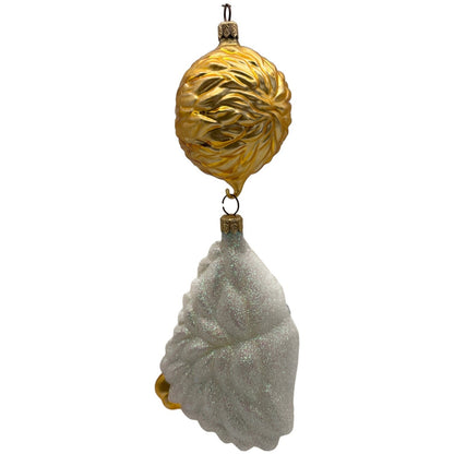 Patricia Breen Icarus Flies Gold White Sun Mythology Christmas Tree Ornament
