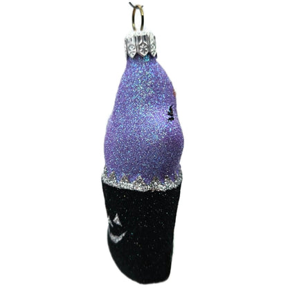 Patricia Breen Treat Seeker Black Bag Violet Ghost Pumpkins Halloween Ornament