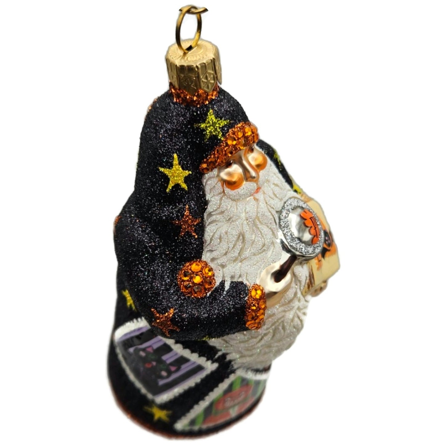 Patricia Breen Evans Santa Hob Goblins Black Moon Stars Halloween Ornament HCB