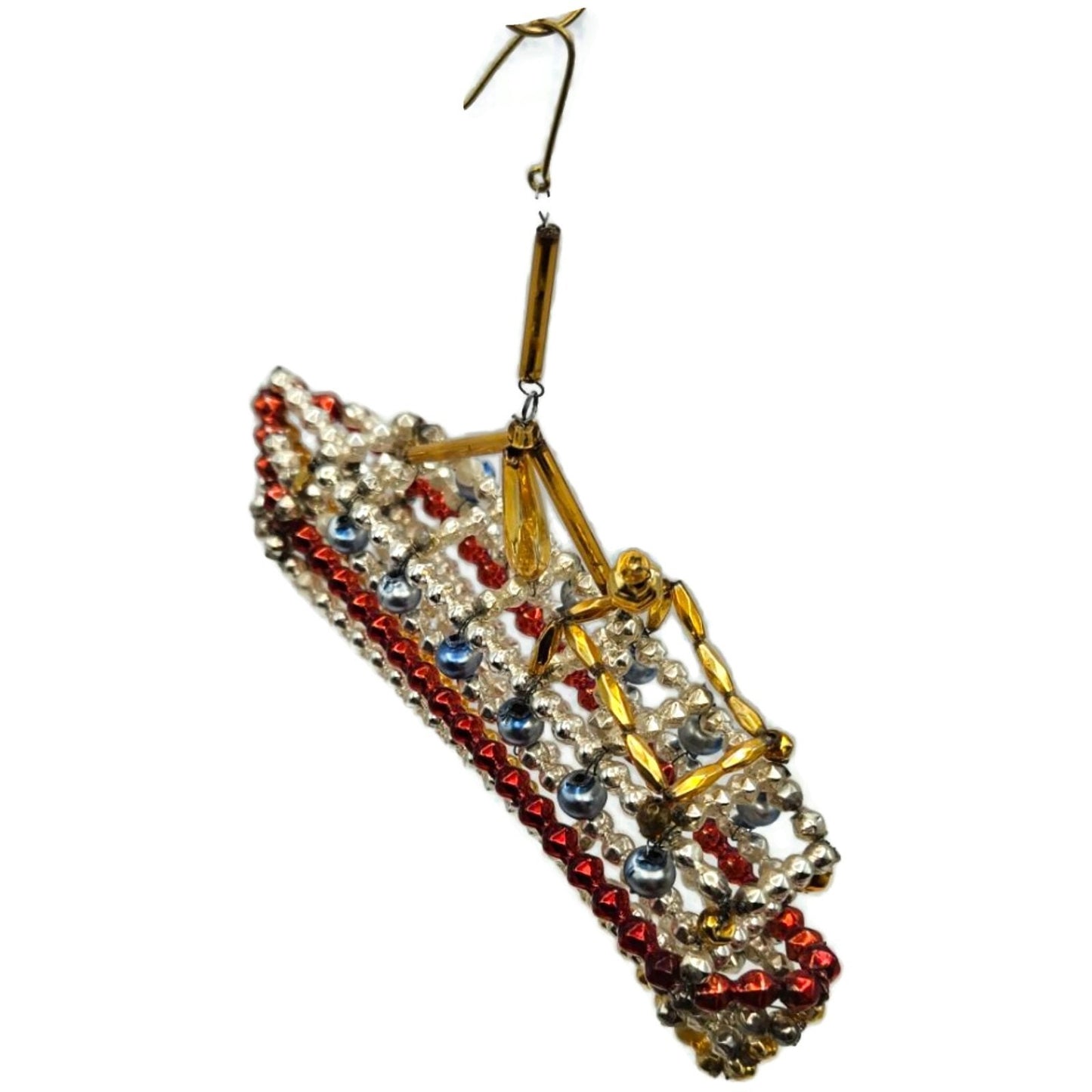 Christopher Radko Luxury Liner Ship Christmas Ornament Beaded Czech 98-230-0