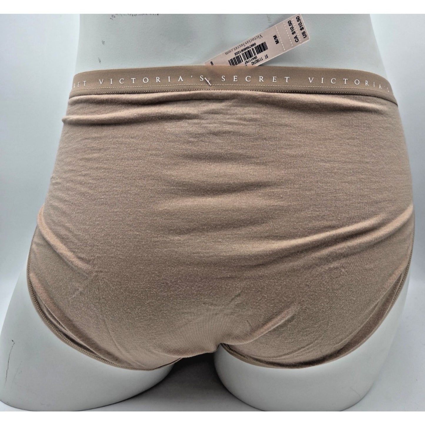 Victorias Secret Panties Underwear Medium High Leg Brief Beige Cotton Women