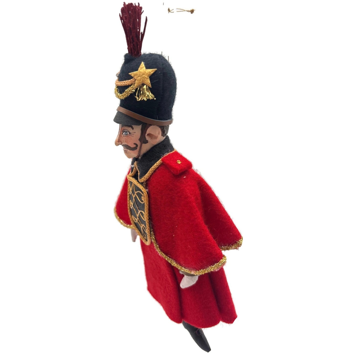 Gladys Boalt FAO Schwarz Soldier Red Fabric Christmas Tree Ornament Signed