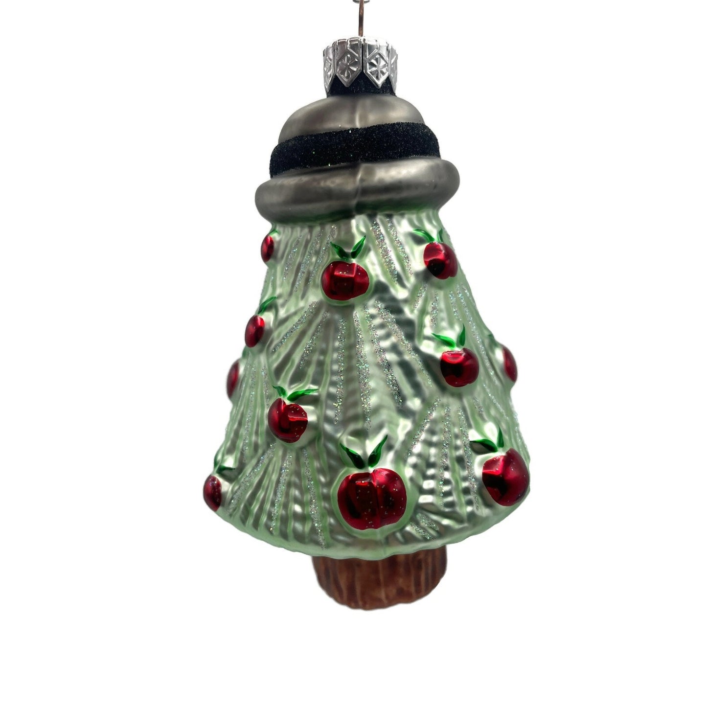 Patricia Breen Renees Tree Black Band Shiny Apples Christmas Holiday Ornament