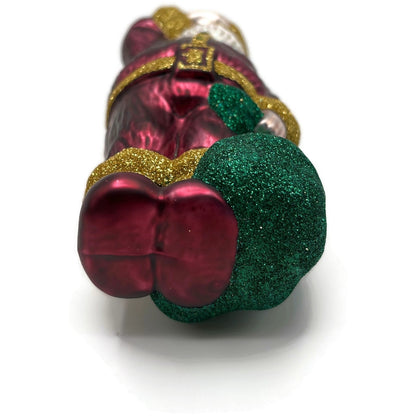 Patricia Breen A Santa For Thomas Bordeaux Green Sack Christmas Tree Ornament