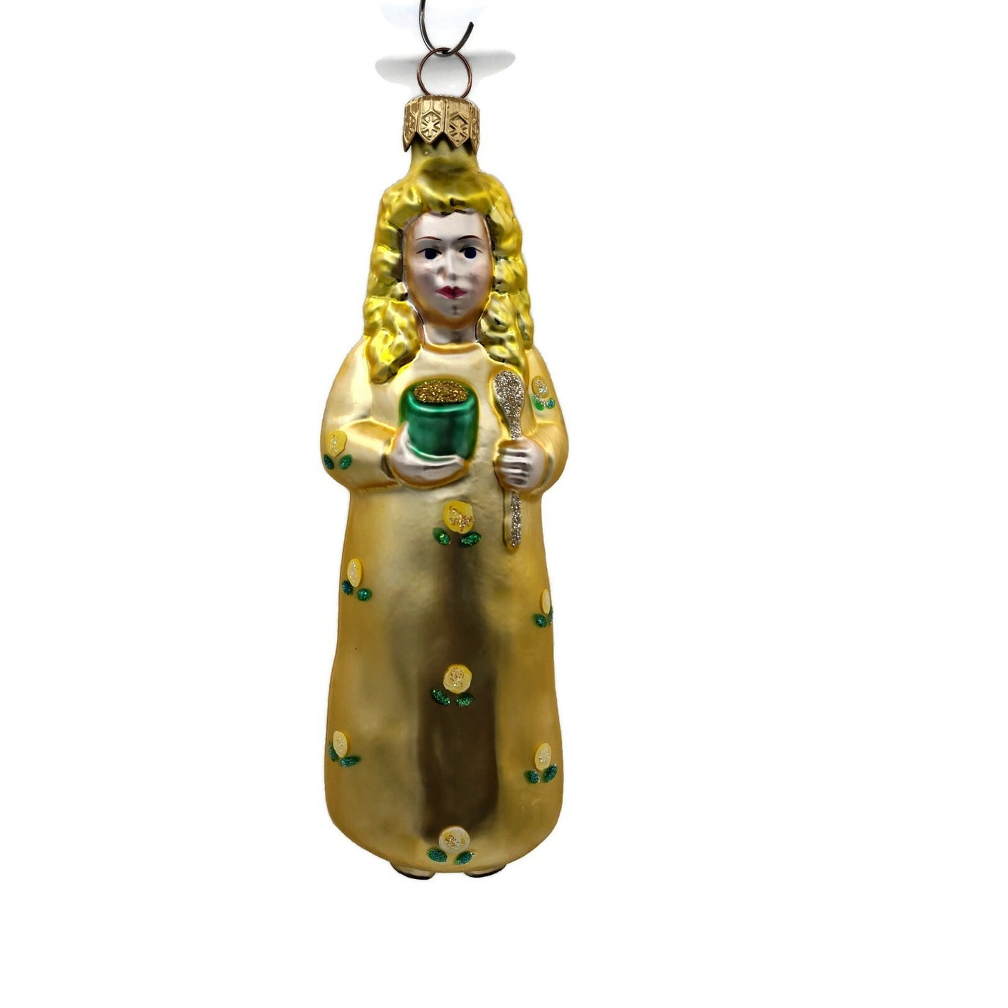 Patricia Breen Goldilocks Yellow Roses Flowers Floral Christmas Holiday Ornament