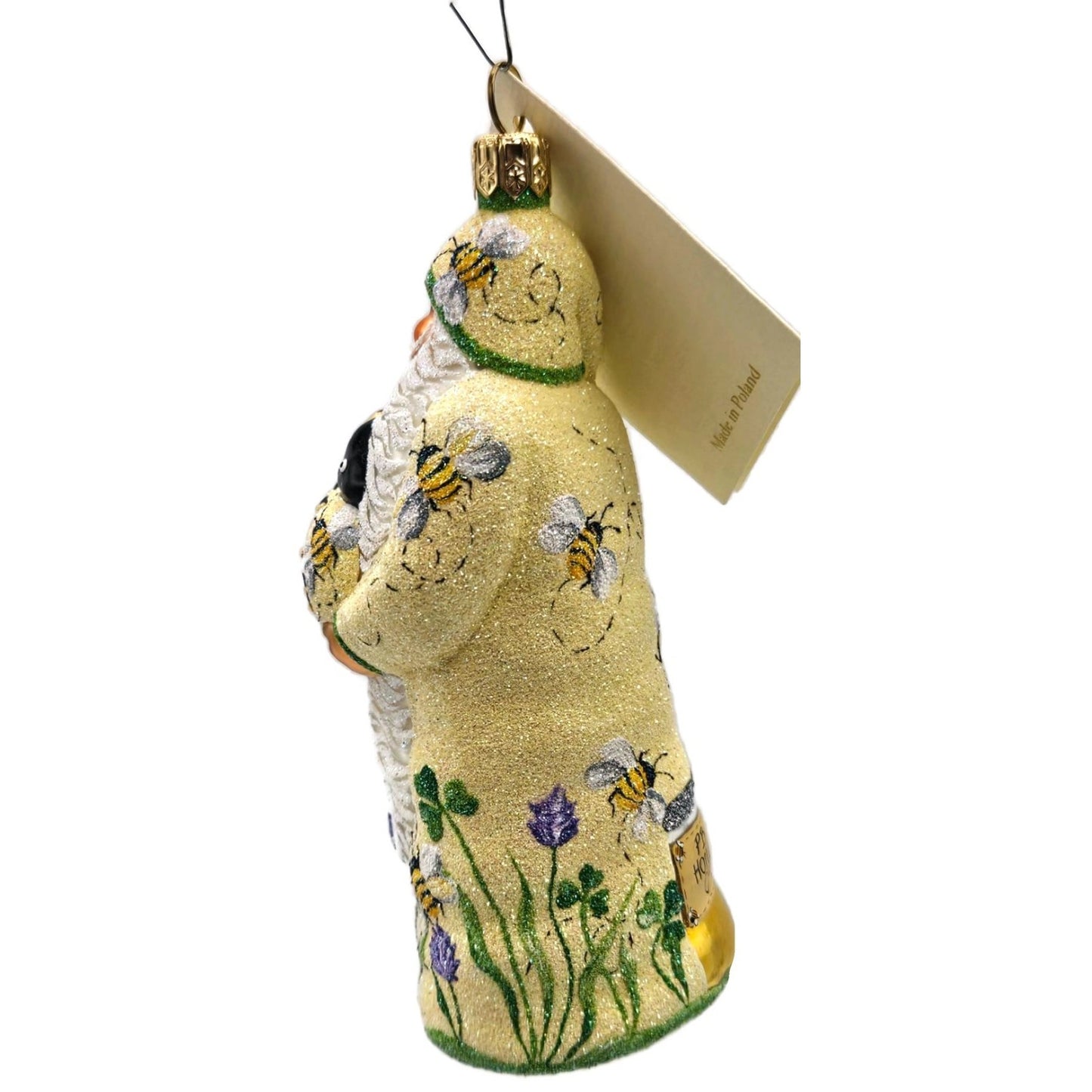 Patricia Breen Santa With Chameleon Colourful Bees Clover Honey Spring Ornament