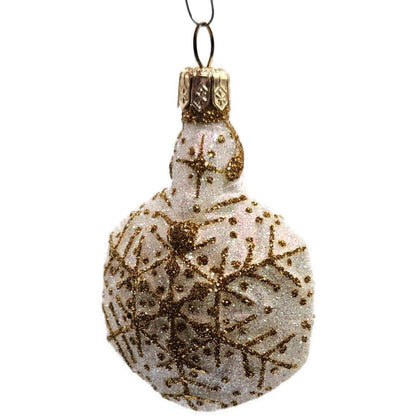 Patricia Breen Snowflake Noel Pearl Gold Santa Claus Glitter Christmas Ornament