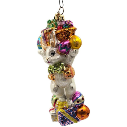 Christopher Radko Eggstra Plenty Easter Bunny Christmas Tree Ornament 0104190