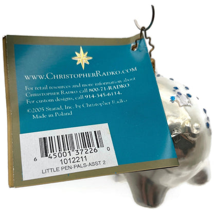 Christopher Radko Little Pen Pals Pig Pink Prince Pet Christmas Ornament 1012211
