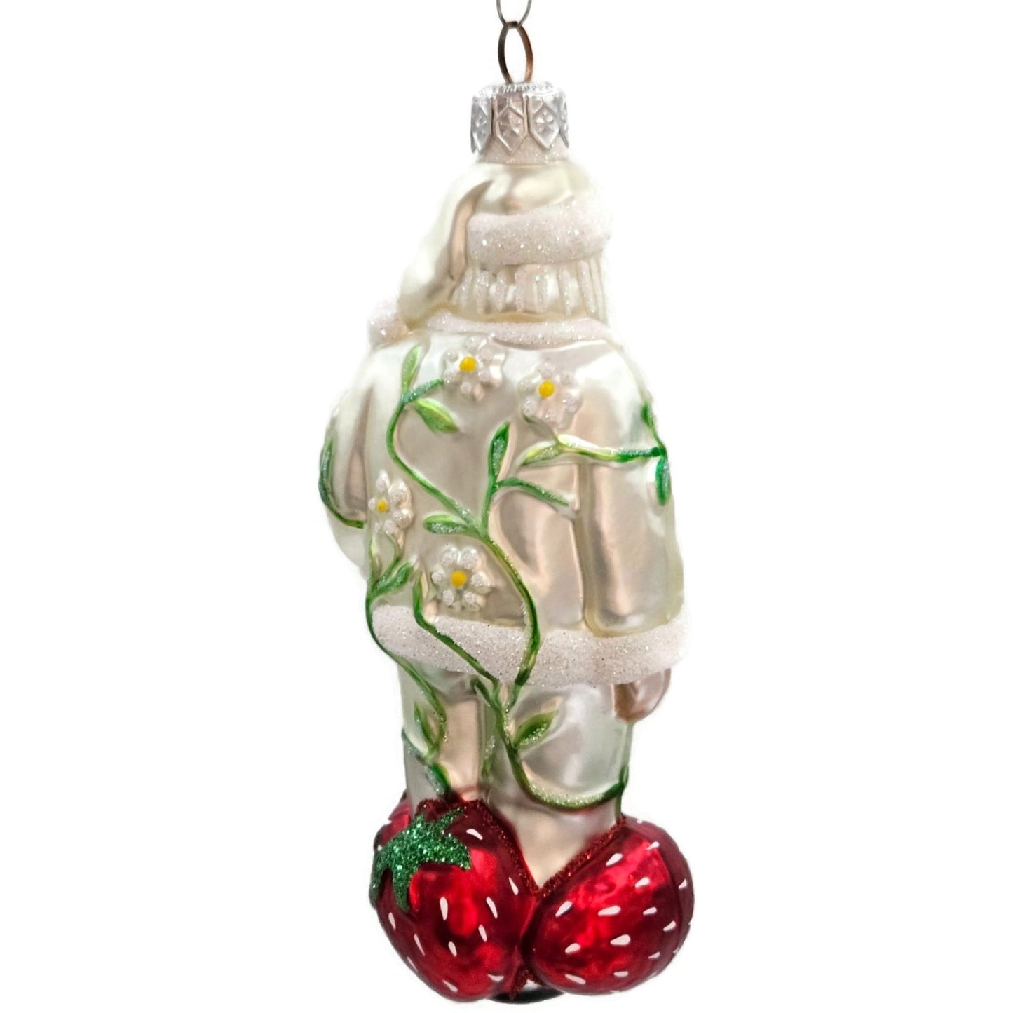 Patricia Breen Strawberry Santa Claus Flowers Spring Fruit Christmas Ornament
