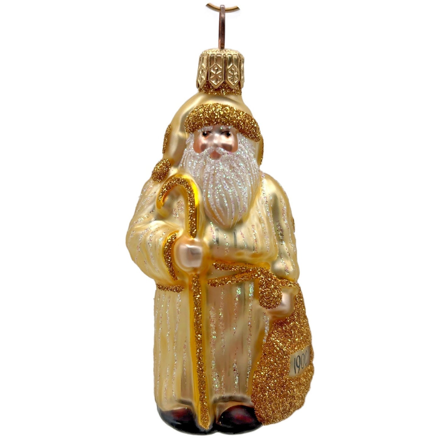 Patricia Breen Miniature Millennium Santa Gold Christmas Tree Ornament NM