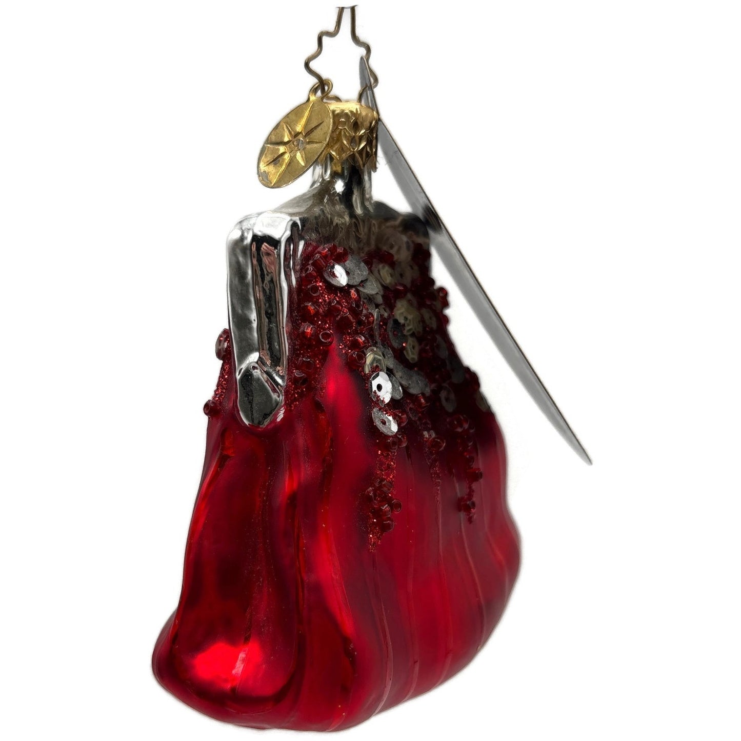 Christopher Radko Christmas Clutch Red European Glass Christmas Ornament 1013880