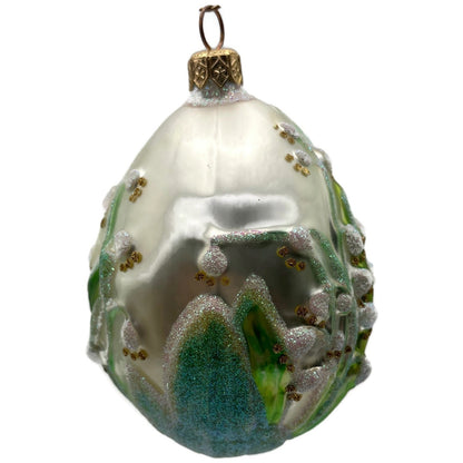 Patricia Breen Lily of the Valley Floral Glass Easter Christmas Ornament 9600AIC