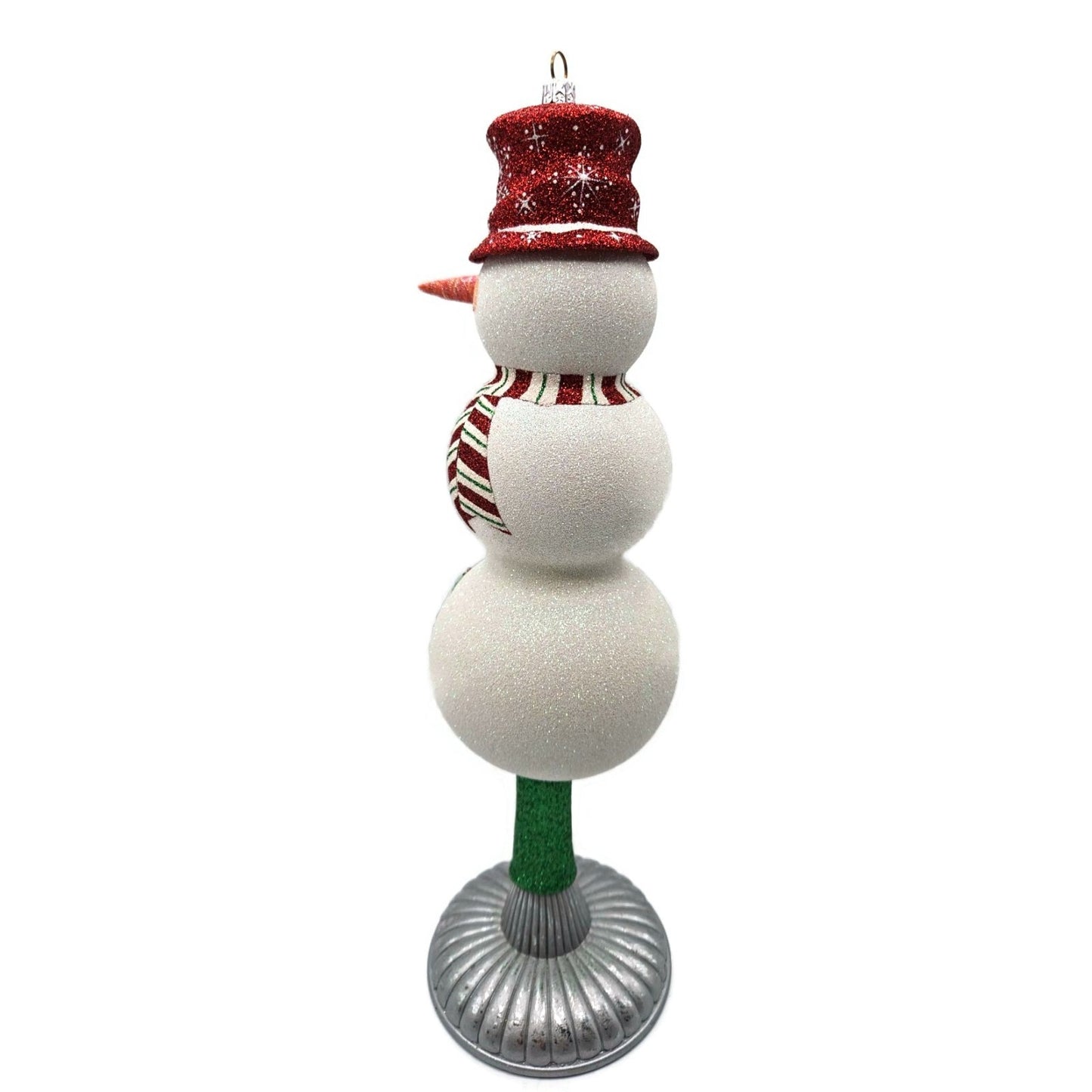 Patricia Breen Snowy Topper Finial Red Snowman Holly Christmas Tree Topper