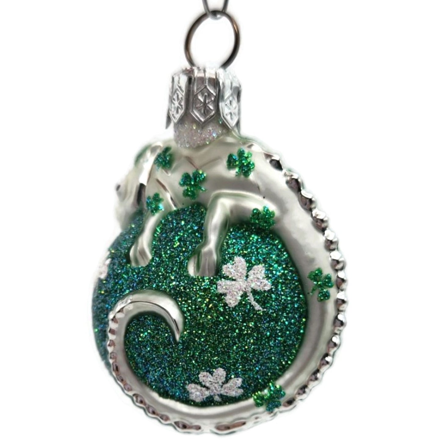 Patricia Breen Miniature Chameleon Surprise Shamrocks St Patricks Day Ornament