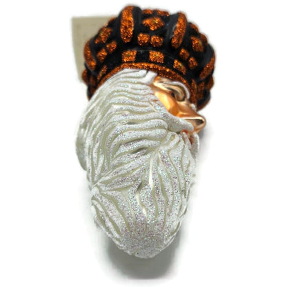Patricia Breen Bijoux Noel Black Orange Santa Halloween Christmas Ornament 2101
