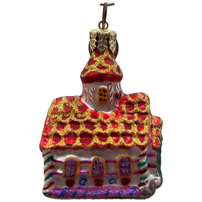Christopher Radko Gingerbread Chapel Micro Gem Christmas Tree Ornament 01-0798-0
