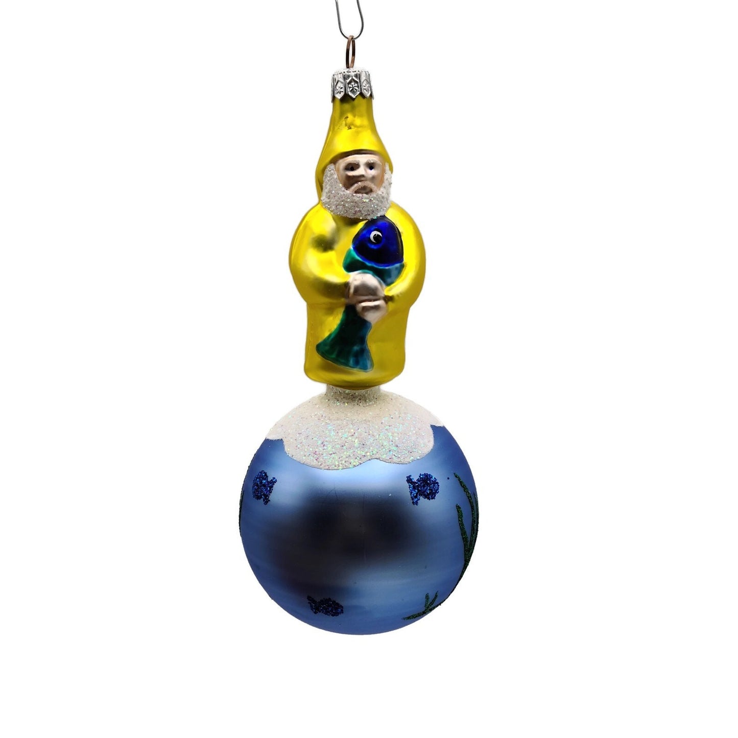 Patricia Breen Marinista Santa Matte Ball Seaweed Nautical Aquatic Ornament 9529