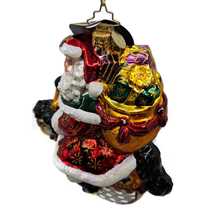 Christopher Radko Winter Rider Santa Motorcycle Christmas Ornament LE 566/925