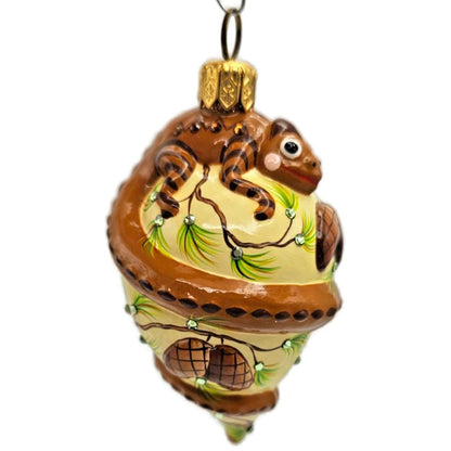 Patricia Breen Topping Chameleon Pine Fall Pine Cones Christmas Tree Ornament