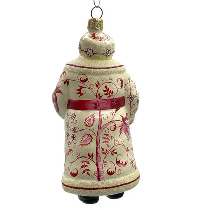 Patricia Breen Splendid Santa Chinoiserie Red Christmas Holiday Tree Ornament