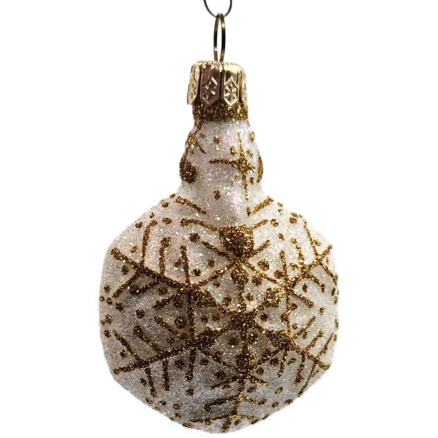 Patricia Breen Snowflake Noel Pearl Gold Santa Claus Glitter Christmas Ornament