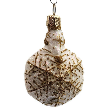 Patricia Breen Snowflake Noel Pearl Gold Santa Claus Glitter Christmas Ornament