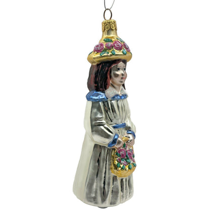 Patricia Breen Phoebe Holding Flower Basket Christmas Tree Ornament 9700AIC