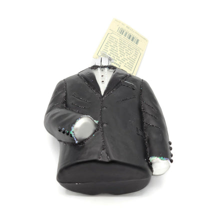 Old World Christmas Black Mens Tuxedo Glass Blown Christmas Tree Ornament OWC