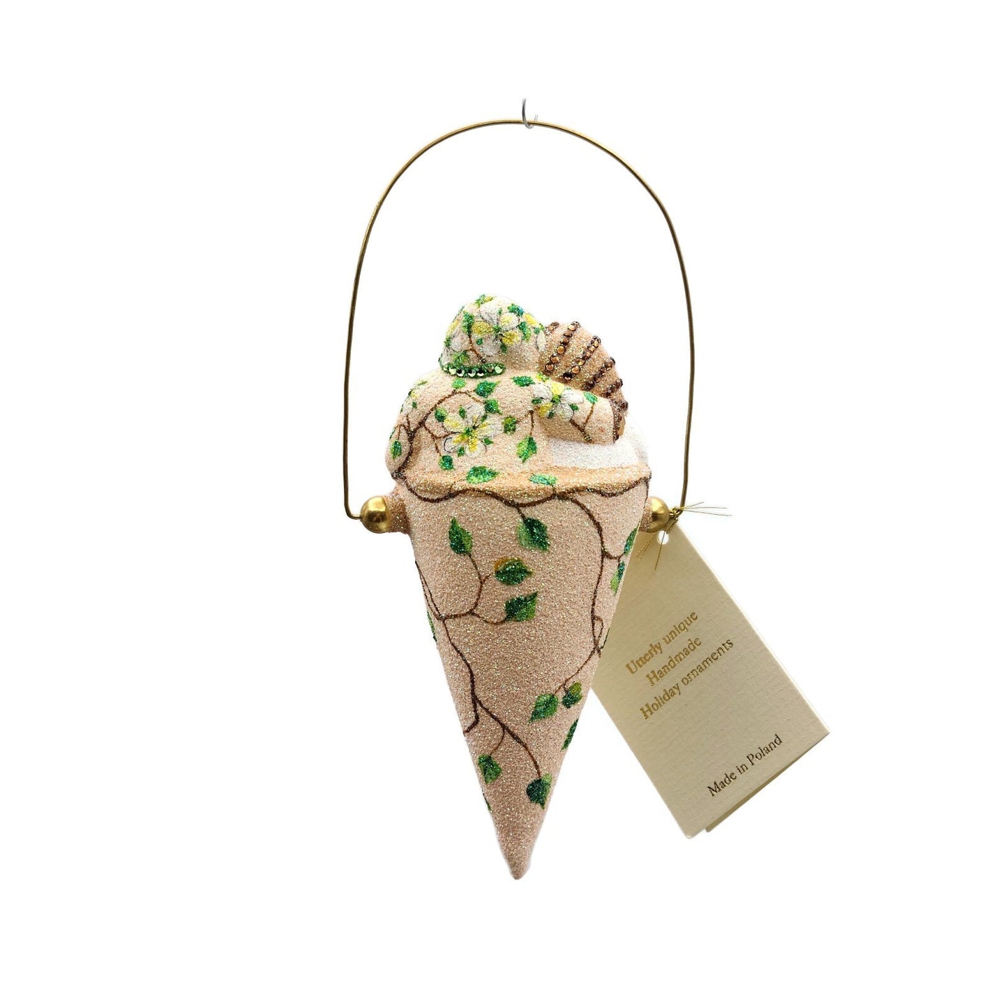 Patricia Breen Victorian Candy Cone Peaches Spring Christmas Tree Ornament