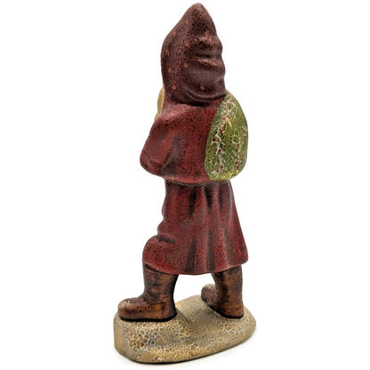Vaillancourt Striding Belsnickel With Bag Folk Art Chalkware Christmas Figurine