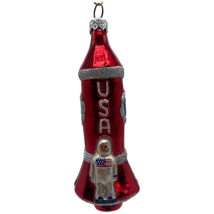 Patricia Breen Rocketboy USA Silver Space Suit Patriotic NASA Christmas Ornament