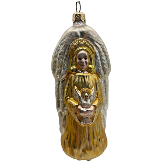 Patricia Breen Angel Of Peace Gold Blonde Glittered Wings Christmas Ornament