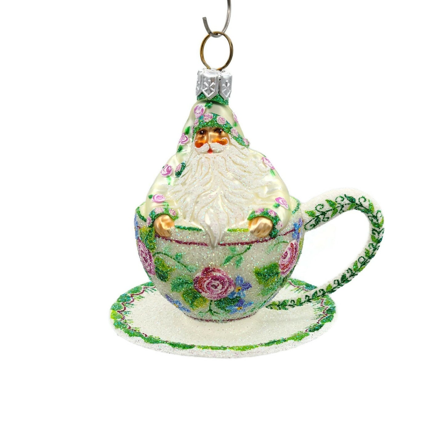 Patricia Breen Tea for Two Floral Rose Spring Holiday Tree Ornament Tea Party