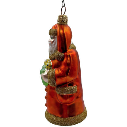 Patricia Breen Trustee Garden Santa Claus Orange Spring Christmas Tree Ornament