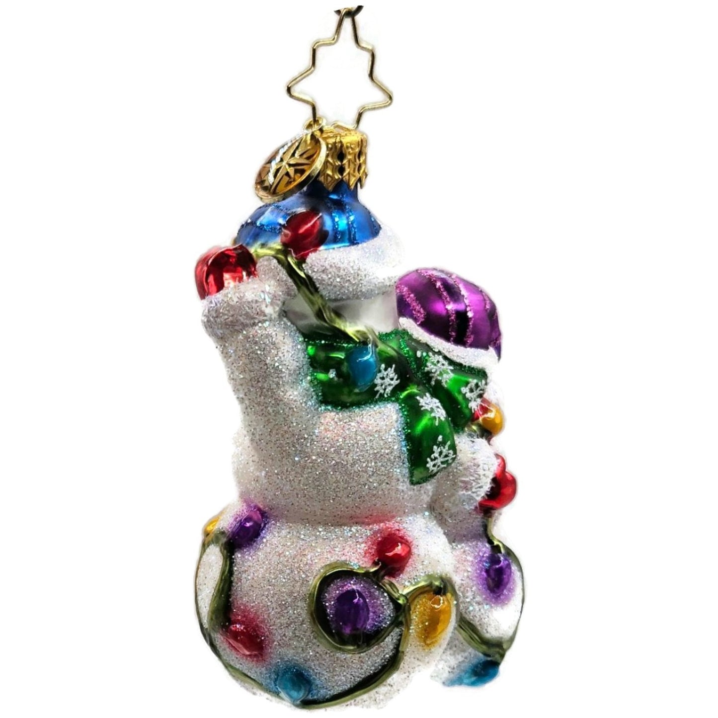 Christopher Radko Snowmen Glowmen Glittered Christmas Tree Ornament 1017212