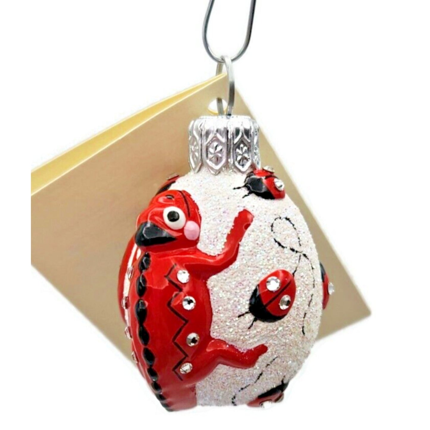 Patricia Breen Springtime Chameleon Ladybugs Red Spring Christmas Tree Ornament