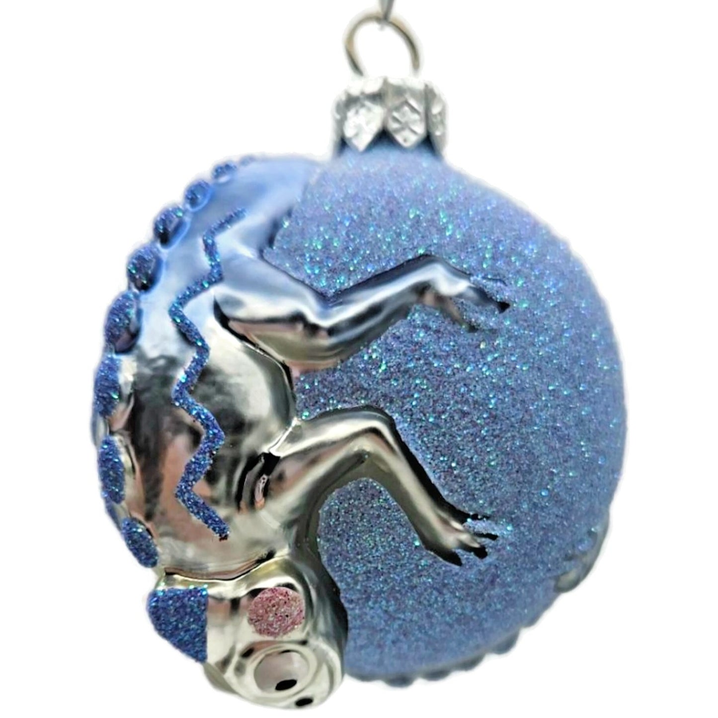 Patricia Breen Once Again for James Blue Silver Chameleon Christmas Ornament