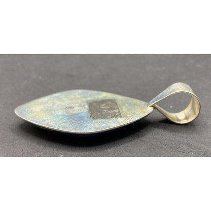 Lapis Lazuli Blue Lace Agate Charm Pendant Mix Gemstones Silver Tone Metal