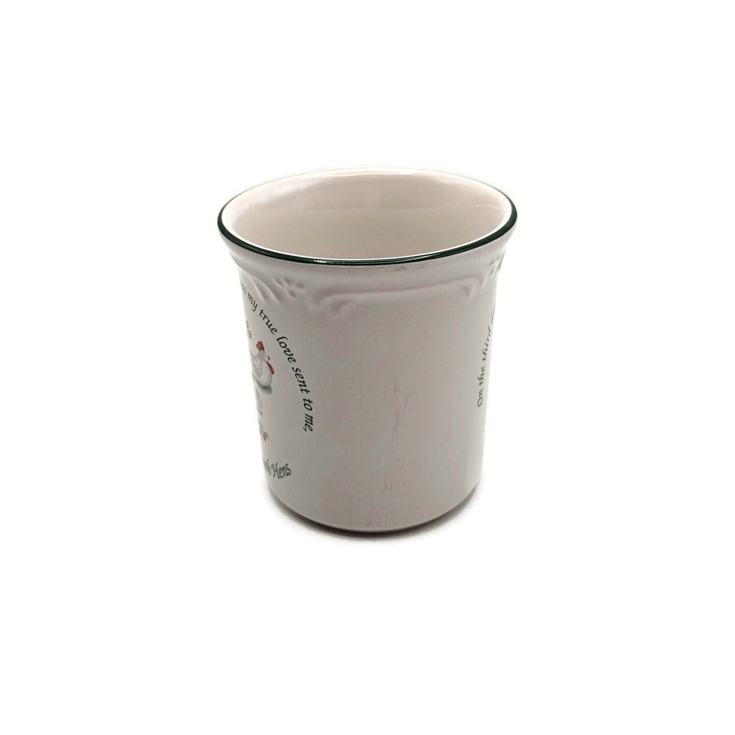 Pfaltzgraff Winterberry Three French Hens Coffee Tea Cup 12 Days of Christmas