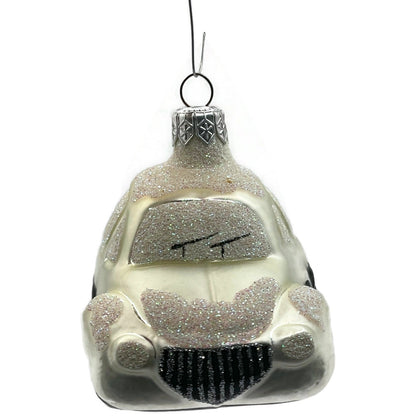 Patricia Breen Little Yellow Taxi Pearl Car Extra Glitter Christmas Ornament