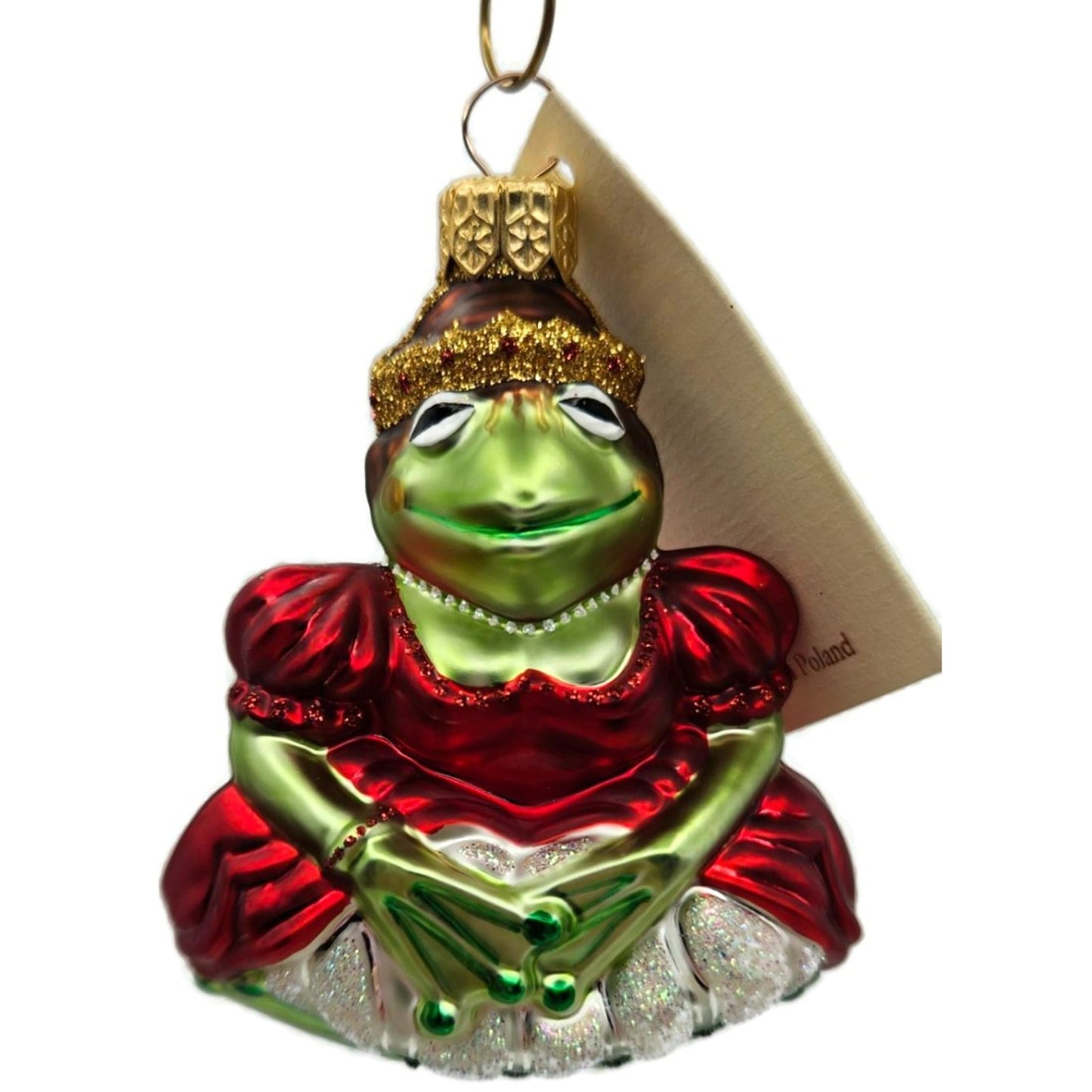 Patricia Breen Josephine Frog Queen Red Green Animal Christmas Tree Ornament