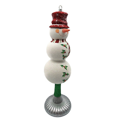 Patricia Breen Snowy Topper Finial Red Snowman Holly Christmas Tree Topper