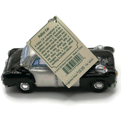 Police Car Ornament OWC Black White Old World Christmas Holiday Tree Decoration
