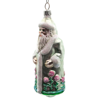 Patricia Breen Santa of the Windsor Salmon Rose Pearl Spring Christmas Ornament