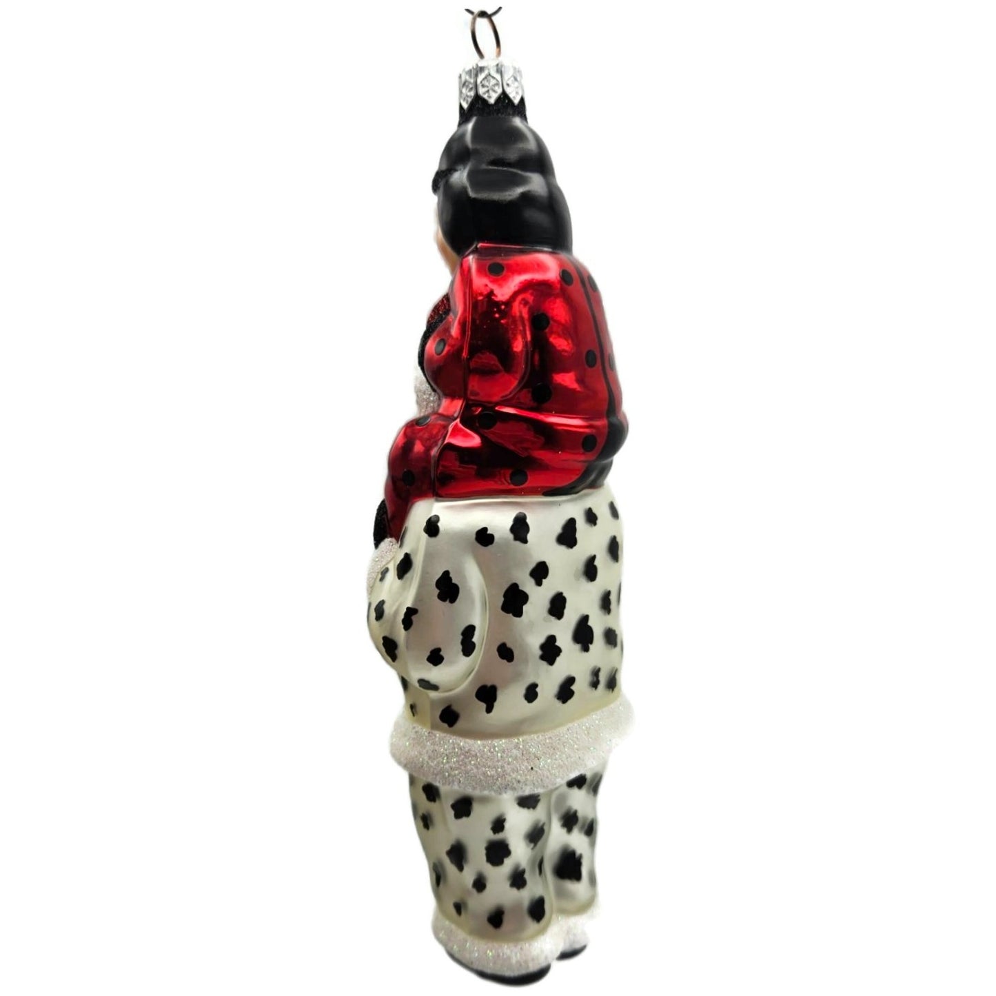 Patricia Breen Carry Me Santa Dalmatian and Ladybug Polka Dot Halloween Ornament