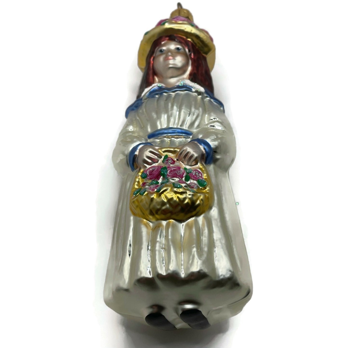 Patricia Breen Phoebe Holding Flower Basket Christmas Tree Ornament 9700AIC